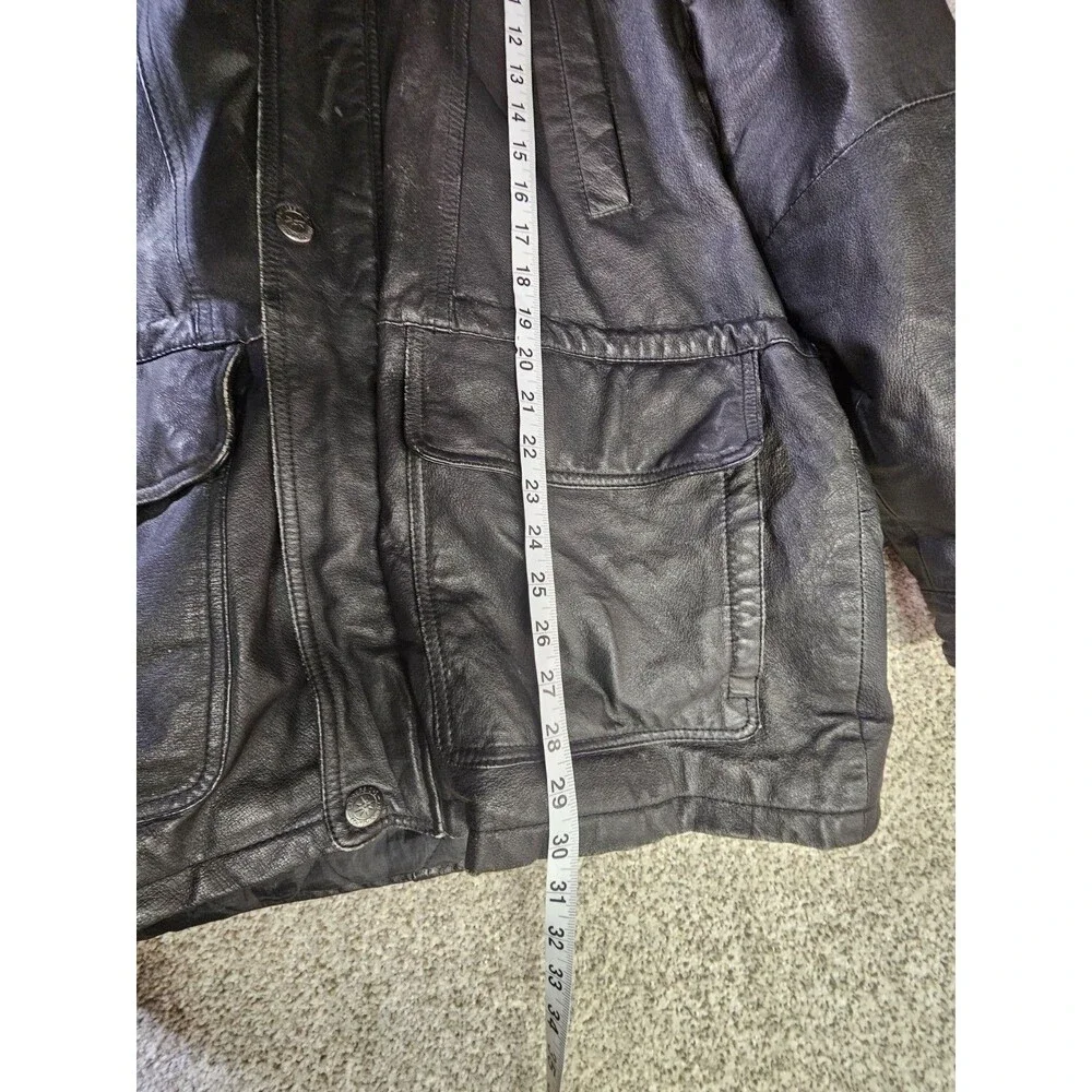 Vintage Expression Contemporary Men’s Leather‎ Jacket SZ L Black Great Condition
